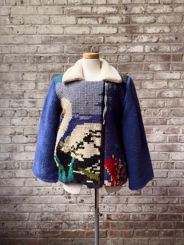 Handmade Upcycled Jacket - Stillwater Swan