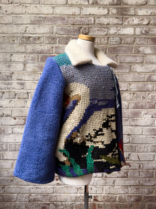 Handmade Upcycled Jacket - Stillwater Swan