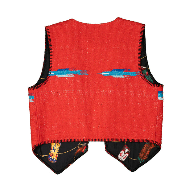 Chimayo Vest With Embroidered Trim