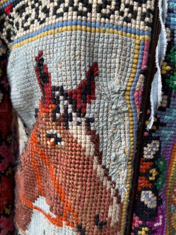 Handmade Upcycled Needlepoint Jacket - Bridle
